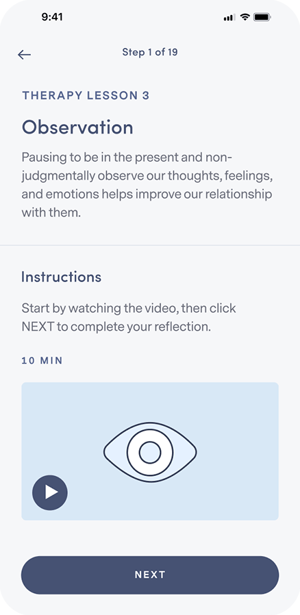 Brightside app - Interactive Lessons
