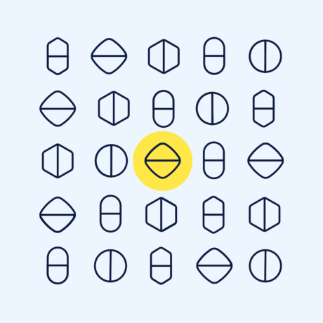 Graphic of several antidepressant pills